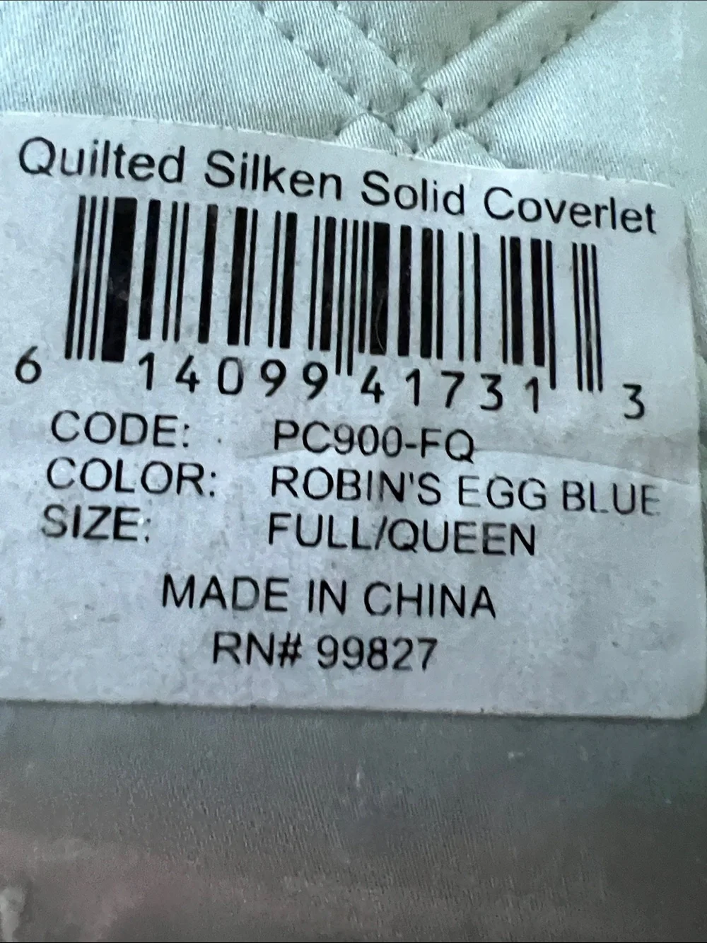 Annie Selke Quilted Silken Solid Coverlet in Light Blue